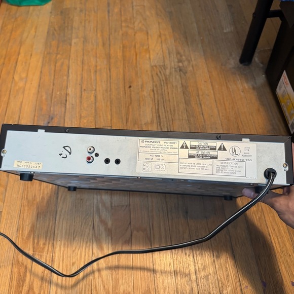 Pioneer PD-4051 Vintage Compact Disc CD Player Black Made in Japan -READ PARTS - Picture 9 of 15